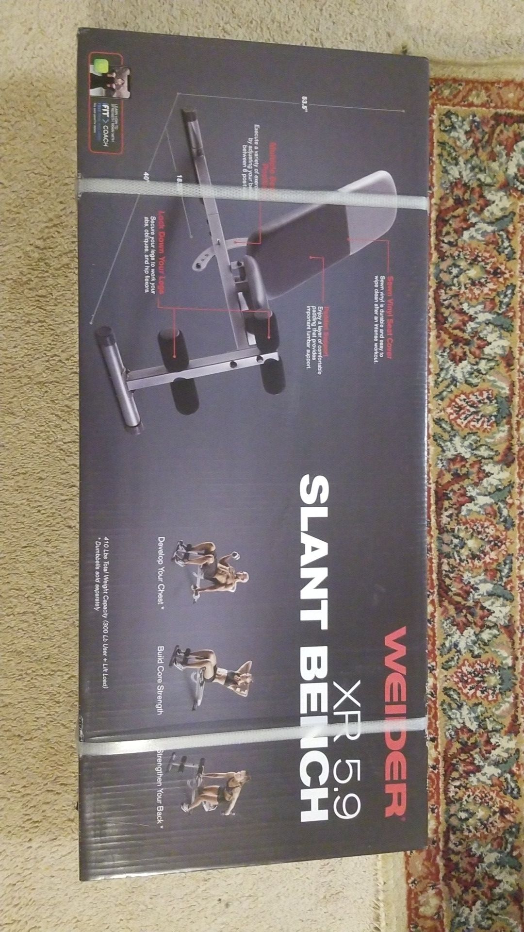 Weider XR 5.9 Slant Bench Weight Gym NEW