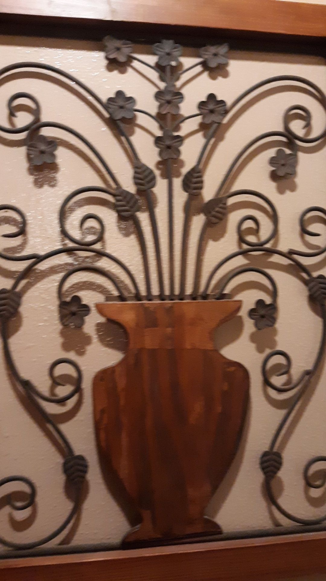 Wooden and metal wall decor