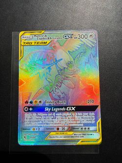 Pokémon TCG Moltres & Articuno & Zapdos Tag Team GX 69/68 Rainbow