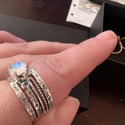 New Sterling 925 Silver and Moon Stone 
