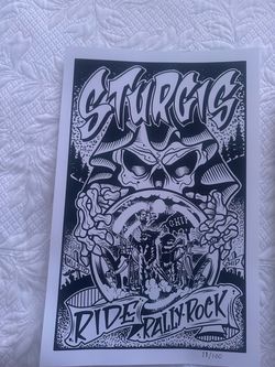 2021 Sturgis motorcycle rally numbered poster