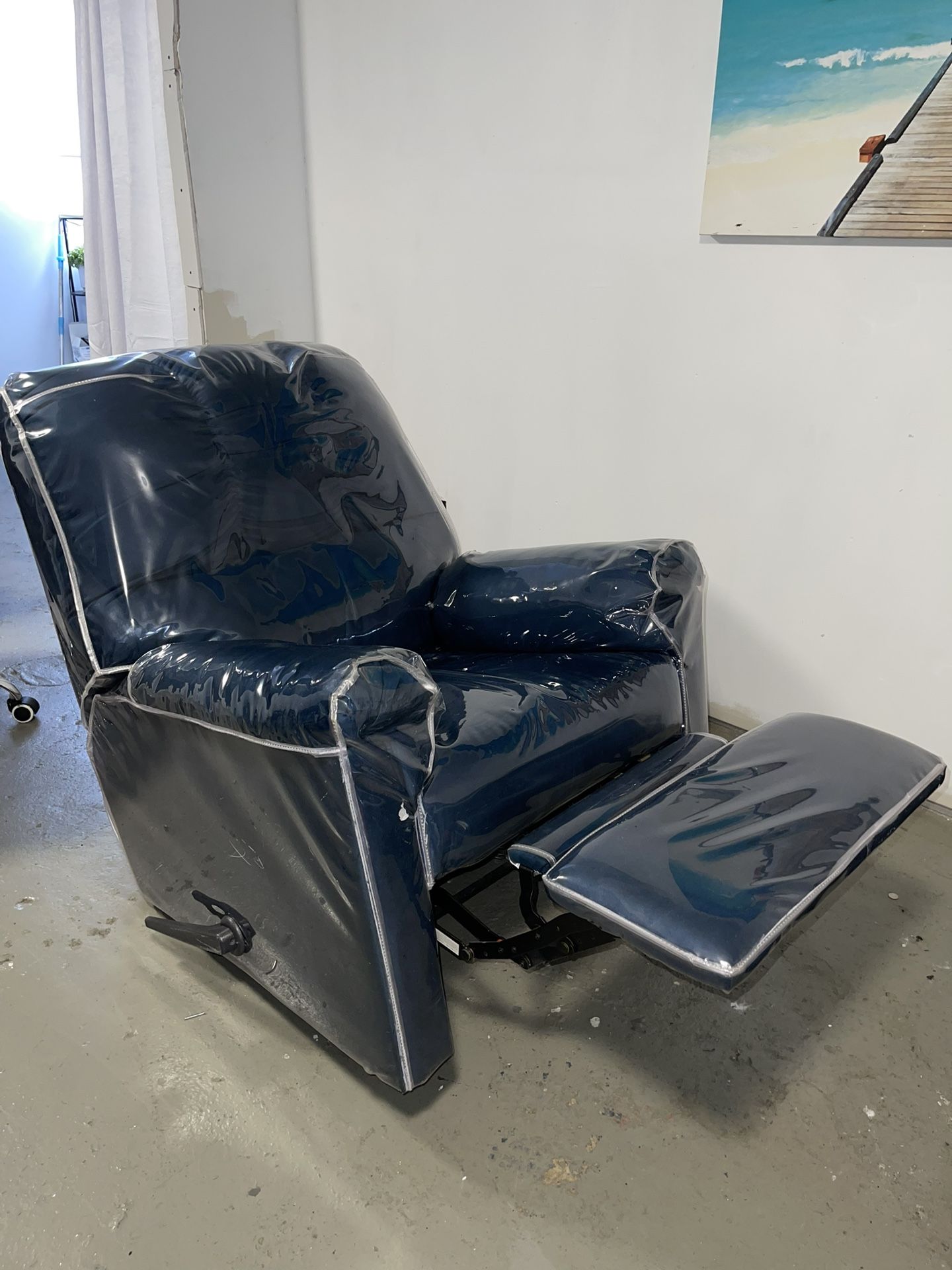 *SALE* Navy Blue Recliner – Gently Used with Protective Cover