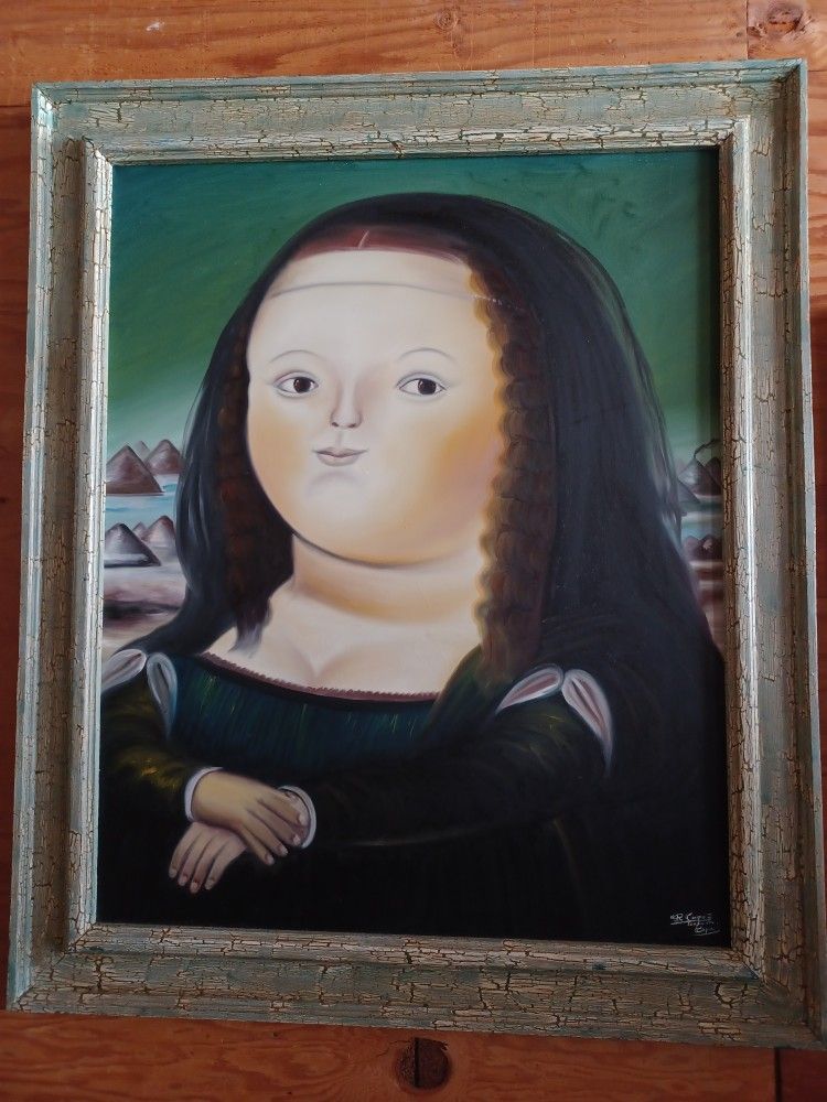 Full Figured "MONA LISA", Remake Of The Famous FERNANDO BOTERO'S Painting