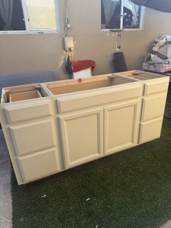 Bathroom Sink and Cabinets