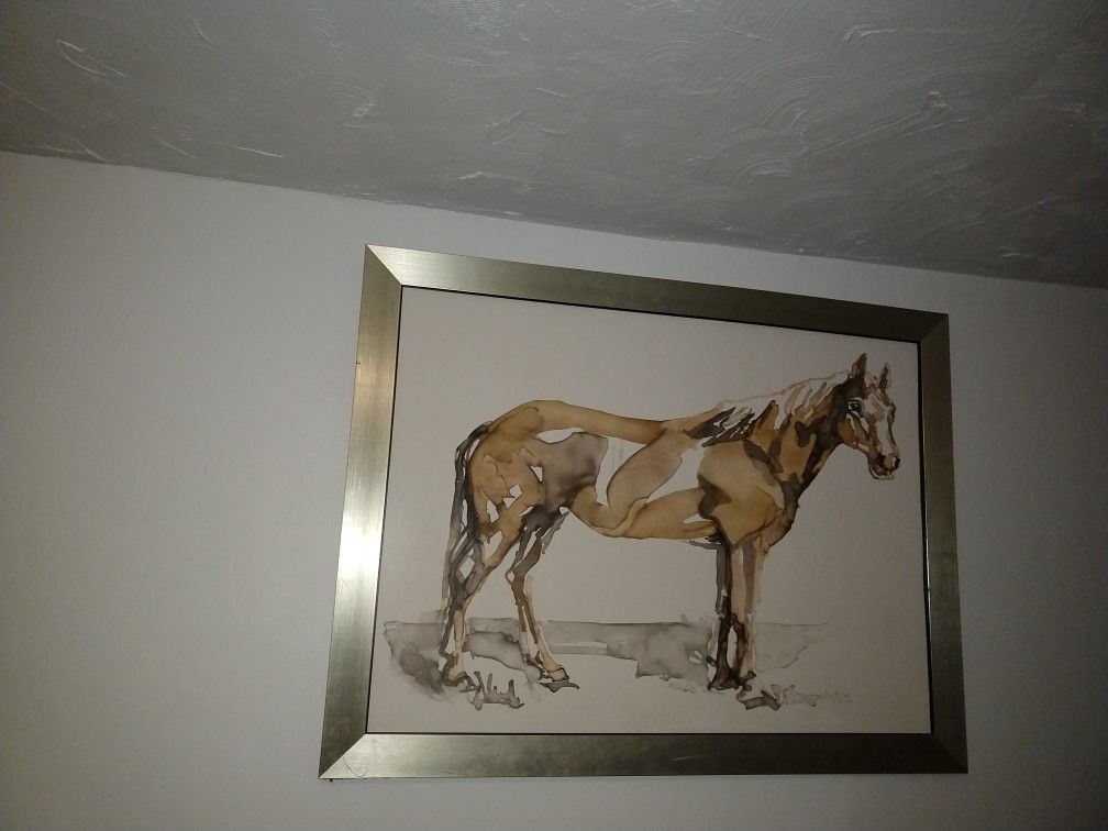 Wall art horse painting