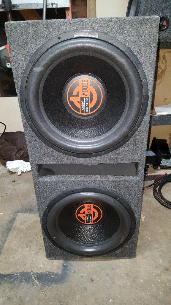 New 15" quantum audio 3000 watt sub woofers in a ported box