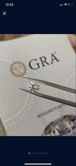 Price Is Negotiable-  1ct & 2ct  D Colorless VVS1 Lab Diamond Moissanite Loose Stone For Engagement Ring, Jewelry Making. Thumbnail
