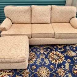 L-shape Sectional Couch Sofa w Chaise Ottoman Delivery Service Available! 🚚