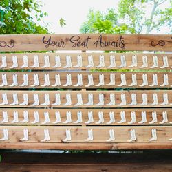 Wooden Rustic Wedding Seating Chart