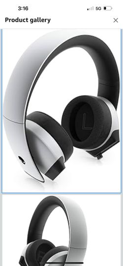 Alienware 7.1 PC Gaming Headset AW510H-Light: 50mm Hi-Res Drivers - Noise Cancelling Mic - Multi Platform Compatible(PS4,Xbox One,Switch) via 3.5mm Ja