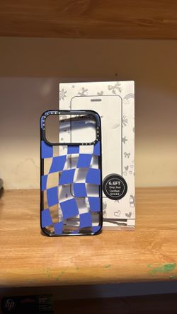 Blue Checkerboard iPhone 17 Pro Max Case