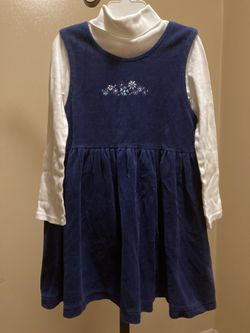 Size 6X corduroy dress and turtleneck