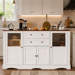 Sideboard kitchen cabinet with drawers and cabinet doors for storage