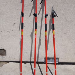 SET OF 3RD HAND HD EXTENDABLE POLES 