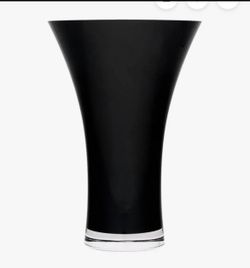 Vintage Large Beautiful Black Vase Made In Poland