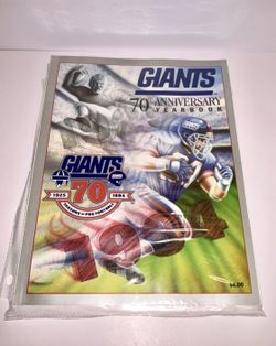 New York Giants 1994 Football Yearbook- 70th Anniversary- NFL