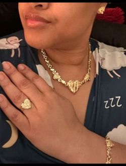 New set baño de oro ,Necklace, earrings,ring,bracelet $40 doesnt fade  Brownsville