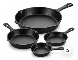 Cast Iron Skillet Set – 4 Pieces