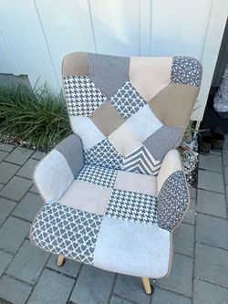 Patchwork Wingback Chair