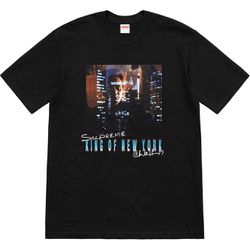 Supreme King Of New York Tee Christopher Walken SS19 Black T Shirt Men's Size L
