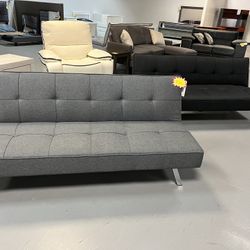 Flip Flop Sofa// Sleeper Sofa Grey or Black Color Options