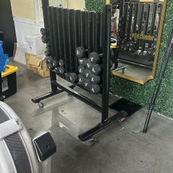 Rolling Rack w/ Dumbbells 