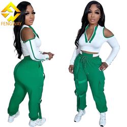 women 2 piece pants set 