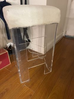 Acrylic Stools Maybe Cow Hide