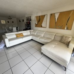 White Leather Couch