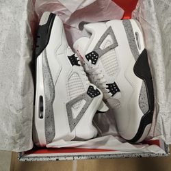 New Jordan 4 white cement size 9.5 with proof of purchase 