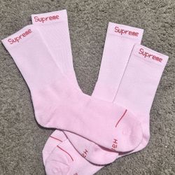 pink supreme socks