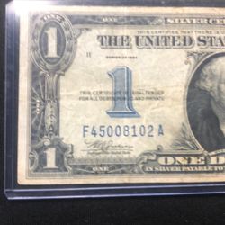 Silver Certificate Series Of 1934 One Dollar 