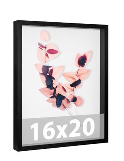 16x20 black wood shadow box