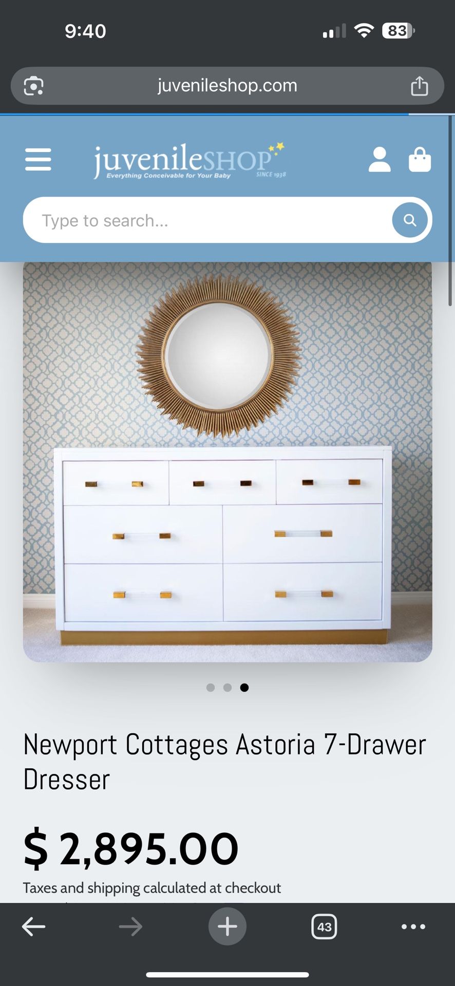 Newport Cottages Collection Astoria Astoria 7 Drawer Dresser