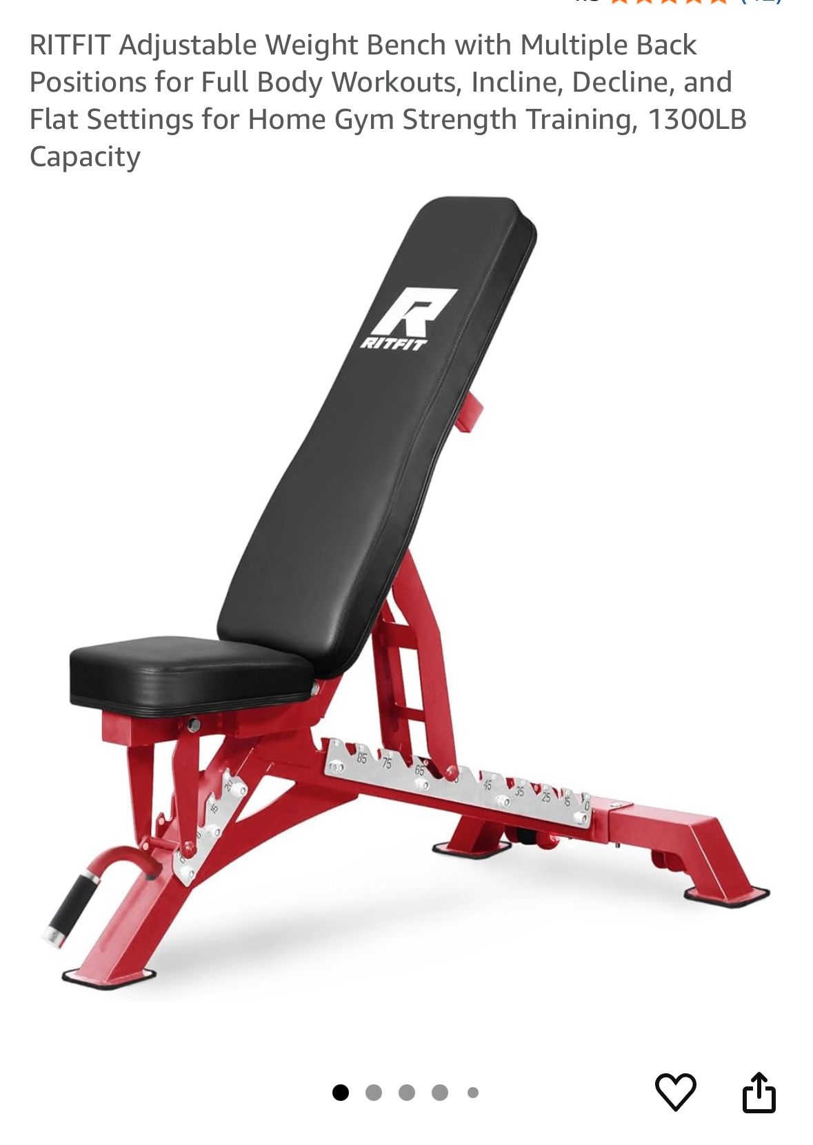 RIT FIT Commercial weight Bench