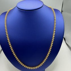 14K Diamond  Tennis Chain 