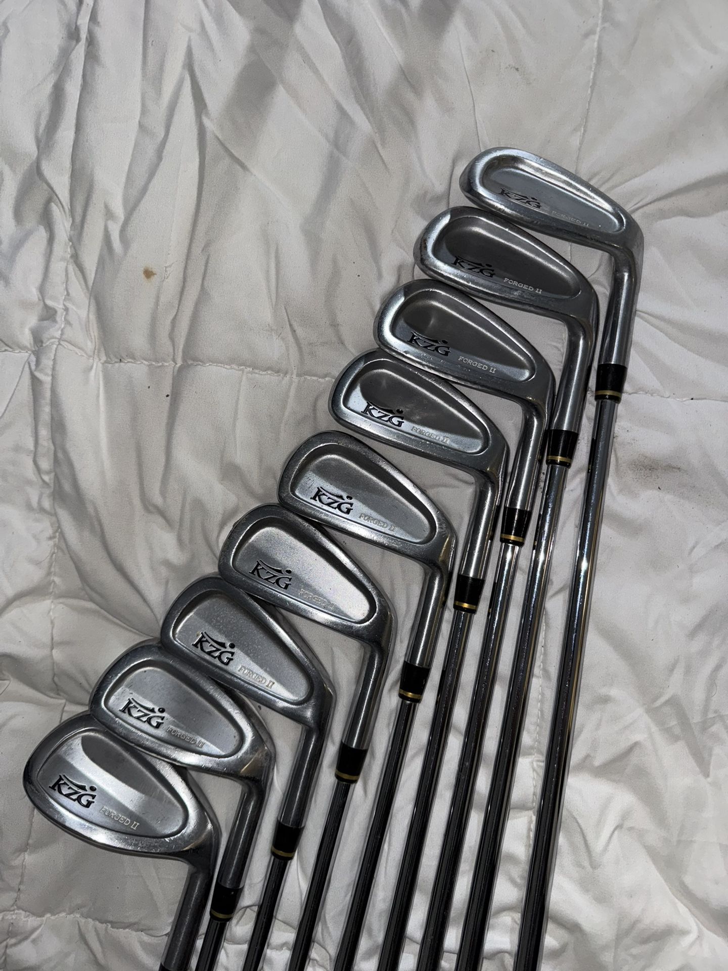 KZG Forged II Iron Set PW,SW,2,4-9, 9 Clubs Regular Flex Steel, RH, *READ*