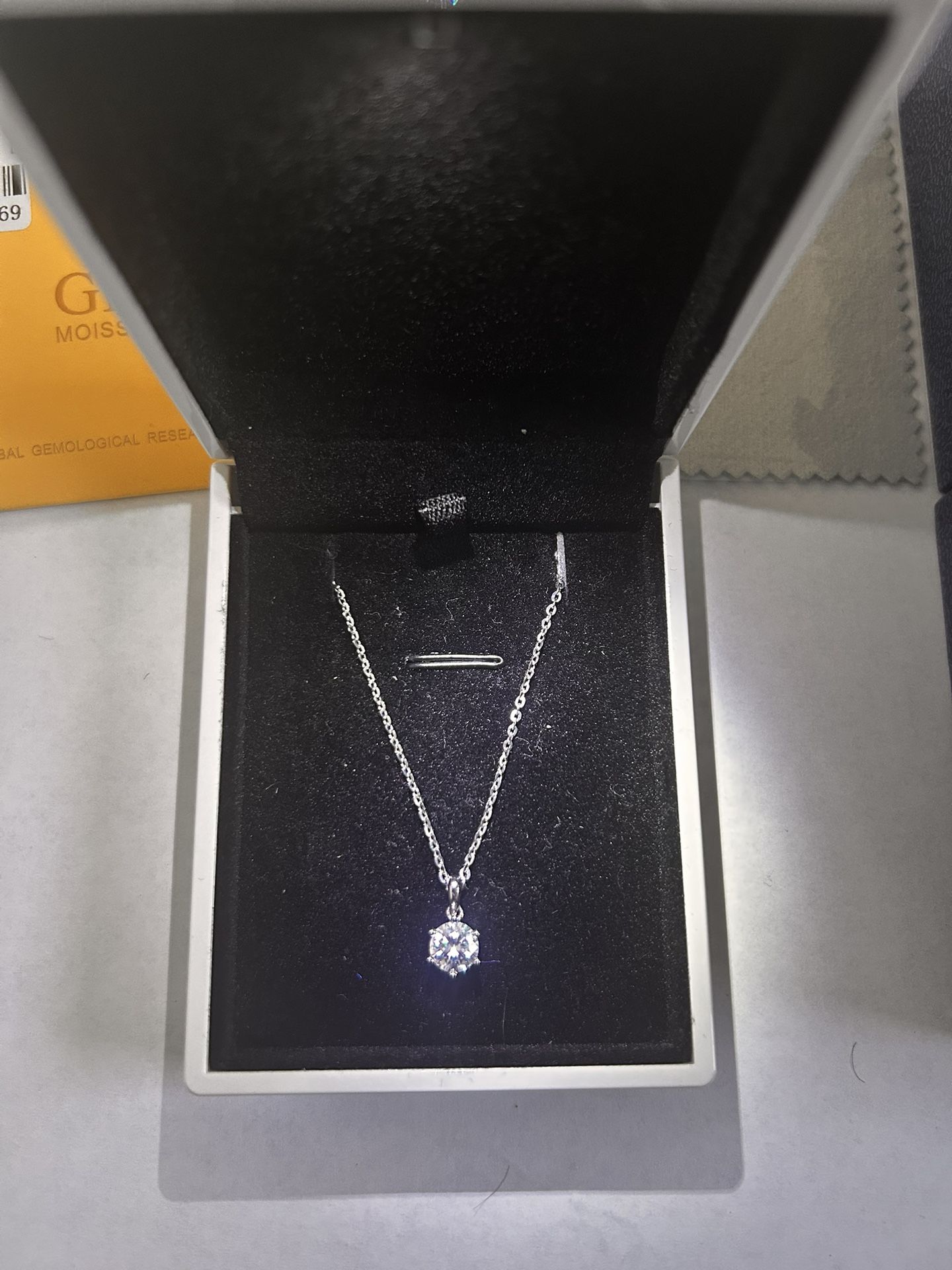  Necklace 1CT – 925 Sterling Silver – Gift Box Included