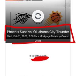 $100 For 2 Tickets & Parking Pass - Thunder vs. Phoenix Suns  @7p