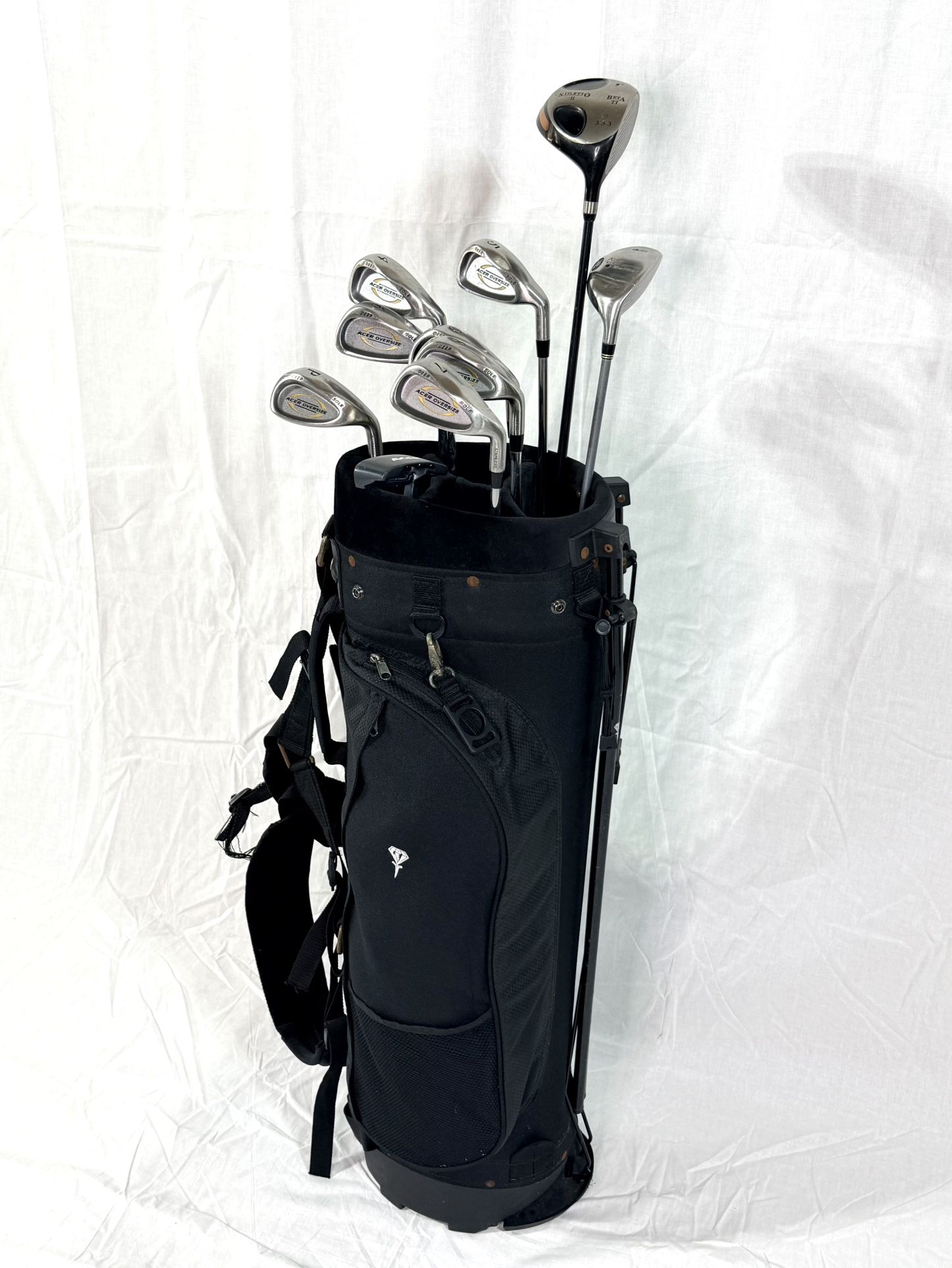Right-Handed Acer Oversize Complete Golf Club Set, Irons, Cobra Hybrid, Driver & Stand Bag