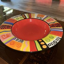 Certified International “Jane Davie” Vibrant Abstract Serving Bowl