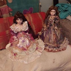 Umbrella Porcelain Doll's 