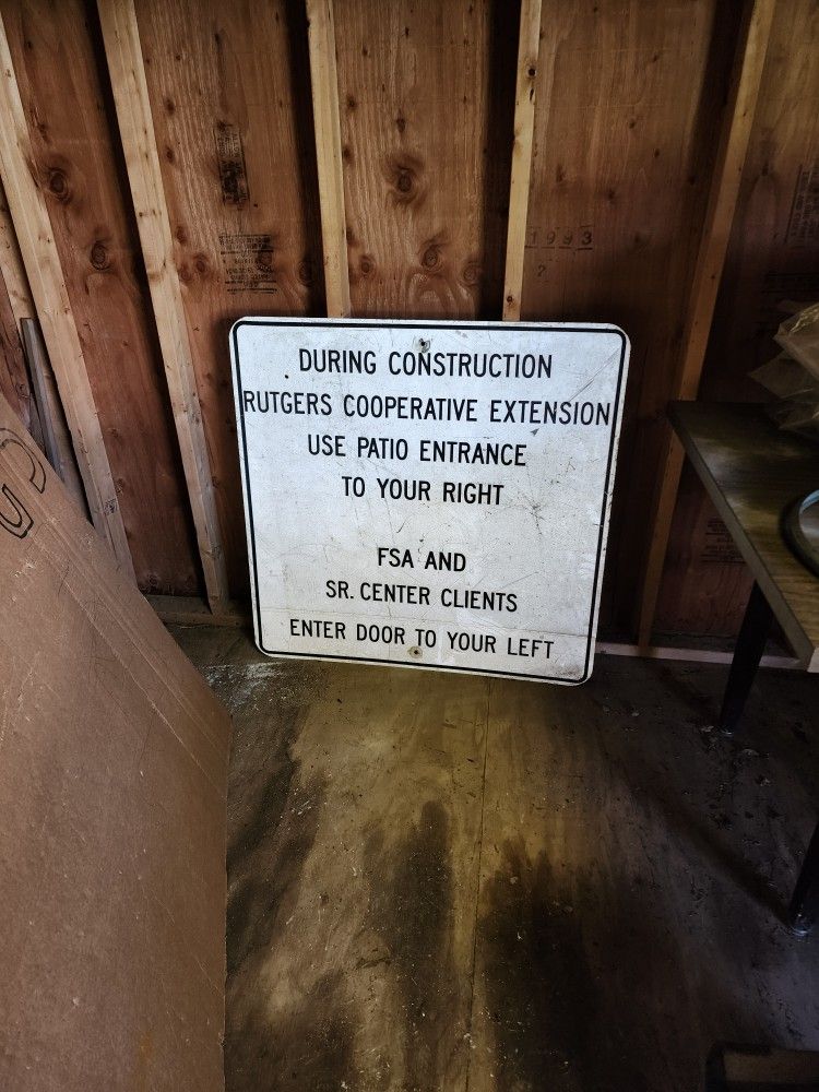 Large Metal Sign Worksite