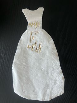 Gold Foil Miss to Mrs 3 Ply Napkins-50 count