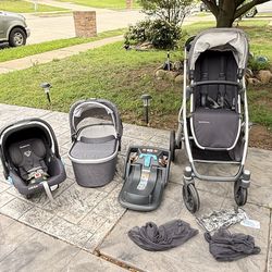 Uppababy Vista 2 stroller with bassinet and car seat