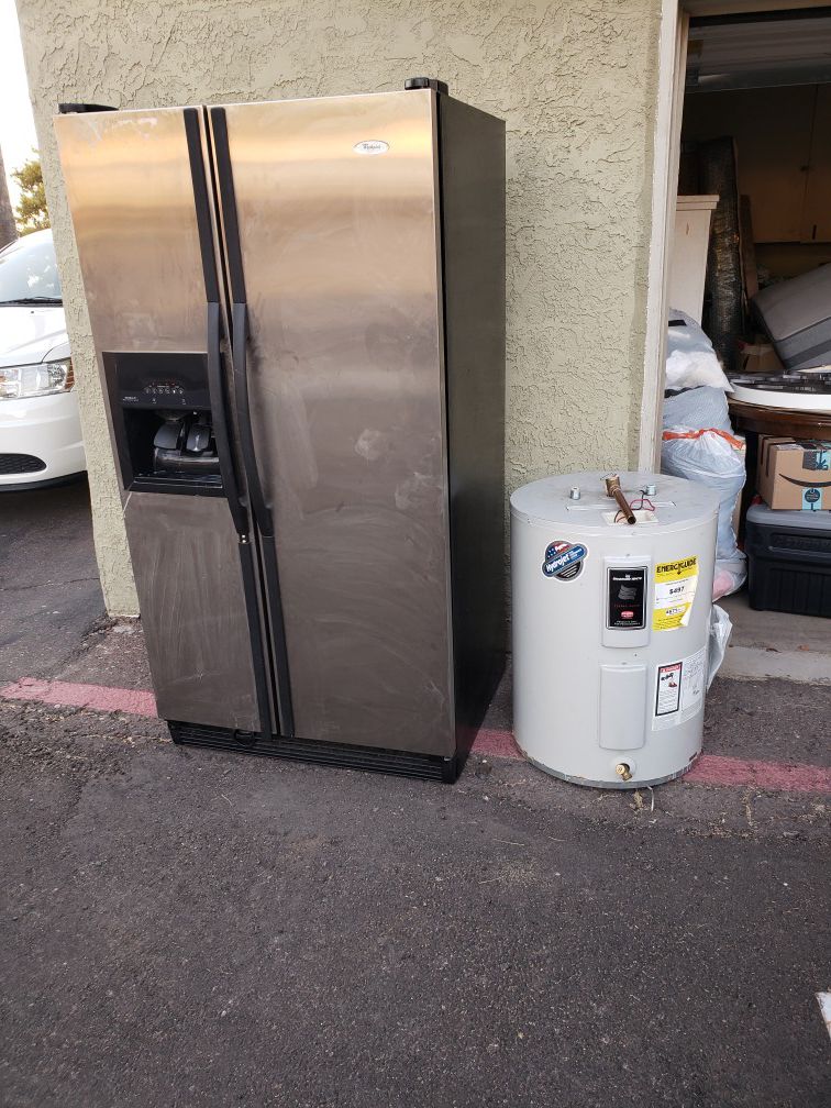 Free whirpool gold fridge and water heater