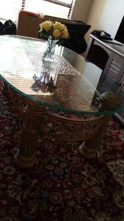 Coffee table- glass top