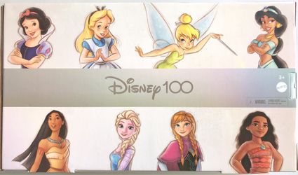 (NEW) (1 AVAILABLE) (RARE / OUT-OF-PRINT) DISNEY PRINCESS 100 YEARS OF WONDER 8-DOLL SET - 8 INCHES TALL