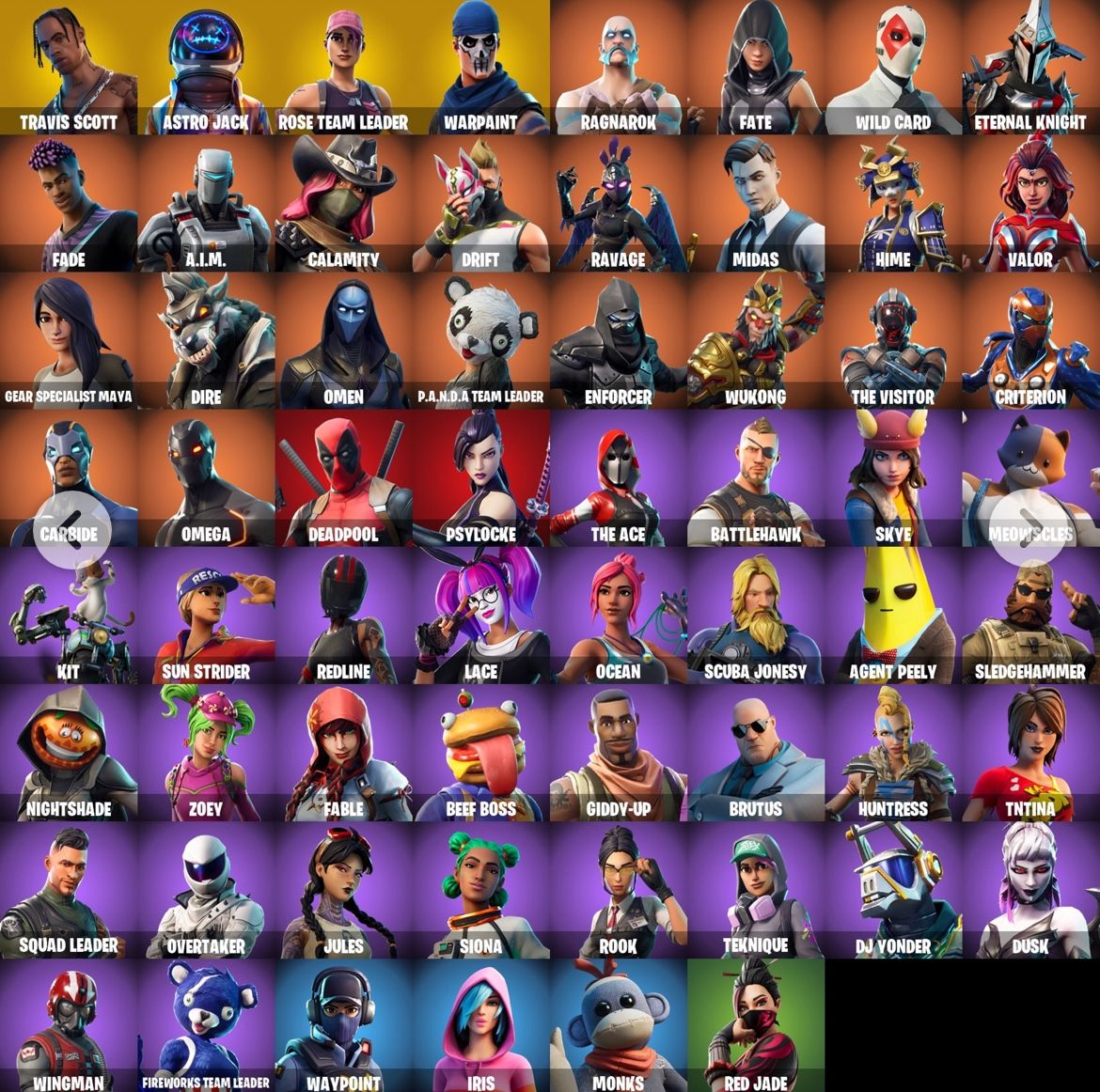 🚀【PC/PSN/Xbox】🌟 Travis Scott + OG STW 🔥 62 Skins 🌊 Astro Jack ✨ Ragnarok ✨ Fate 🔹 Wild Card 🔹 Eternal Knight 🔹 Fade 🔹 A.I.M. 🔹 Calamity 🔹 Dr