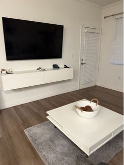 Tv wall mount and center table set